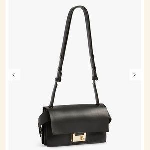 All Saints Teca Black Leather Crossbody